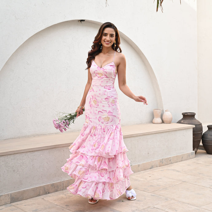 Petal Tiered Elegance Dress